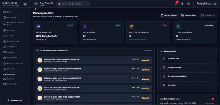Dashboard HBRDynamics